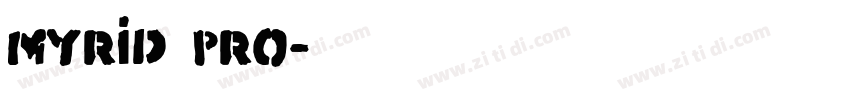 Myrid pro字体转换